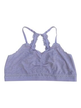 Cacique By Lane Bryant Stretch Lace Racerback Bralette Light Purple Size 26/28